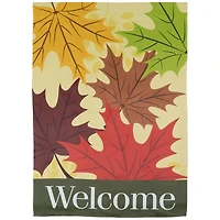 28" x 40" Red & Yellow Fall Leaves Welcome Outdoor House Flag