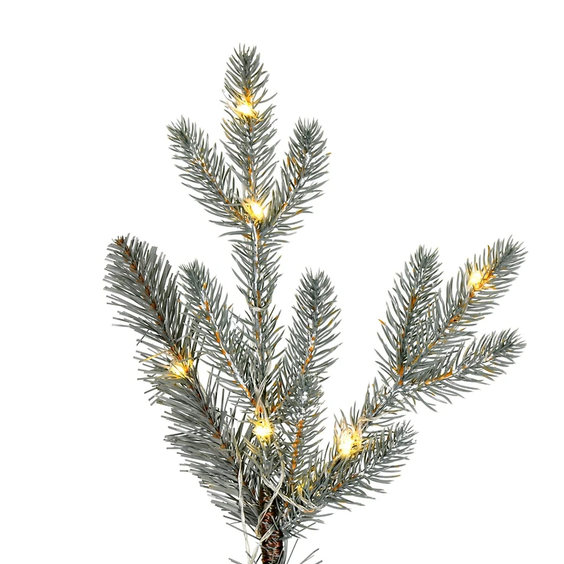 4ft. Pre-Lit Gooding Potted Pine Artificial Tree, Warm White LED Mini Lights