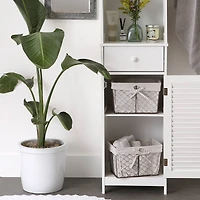 DII® Medium Rustic Bronze Chicken Wire Baskets with Stone Gingham Liners, 2ct.