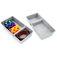 Welaxy Felt 2 Piece Divided Drawer Organizer Trays