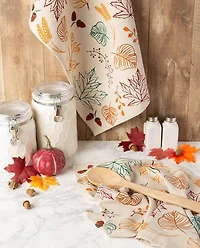 DII® Autumn Leaves Printed Dishtowel Set