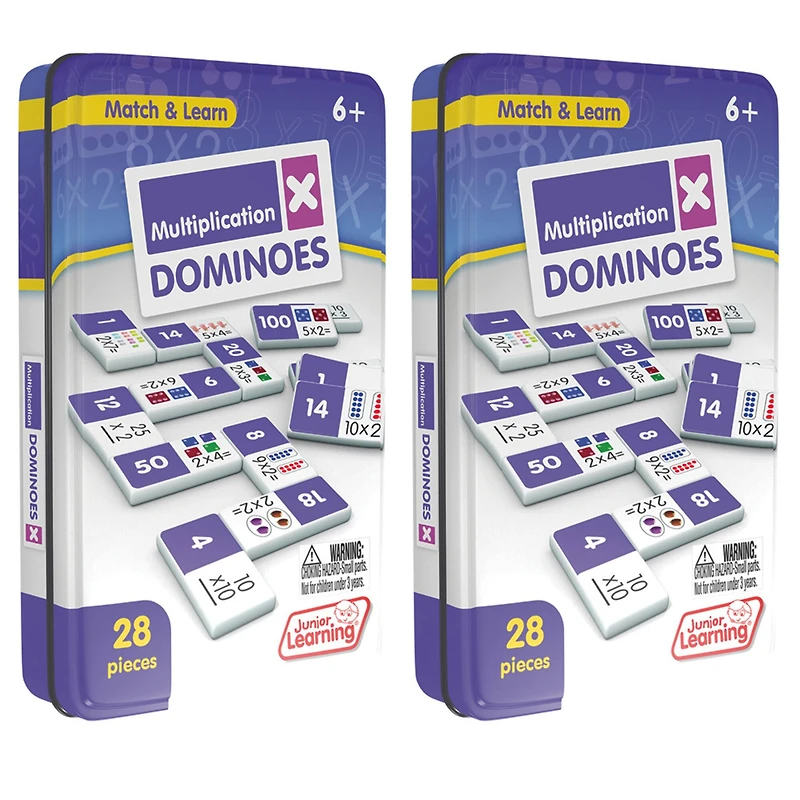 Junior Learning® Multiplication Dominoes, 2ct.