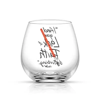 JoyJolt® Star Wars™ 15.oz. New Hope Darth Vader Red Lightsaber Stemless Drinking Glass, 2ct.