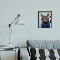 Stupell Industries Cat Taxi Ride Share Framed Giclee Textured Wall Art