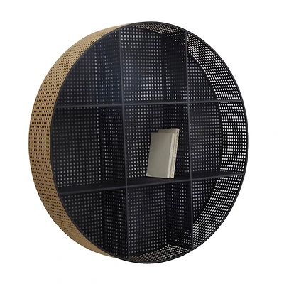 The Novogratz Black Modern Wall Shelf, 32" x 6" x 32"