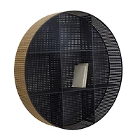 The Novogratz Black Modern Wall Shelf, 32" x 6" x 32"