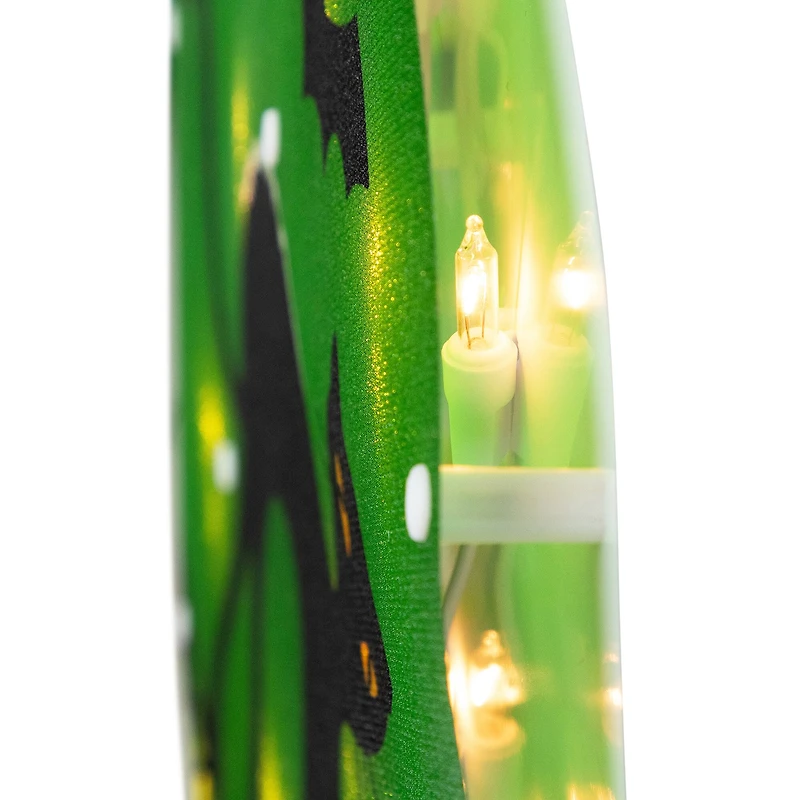 Lighted Black Cat Halloween Window Silhouette