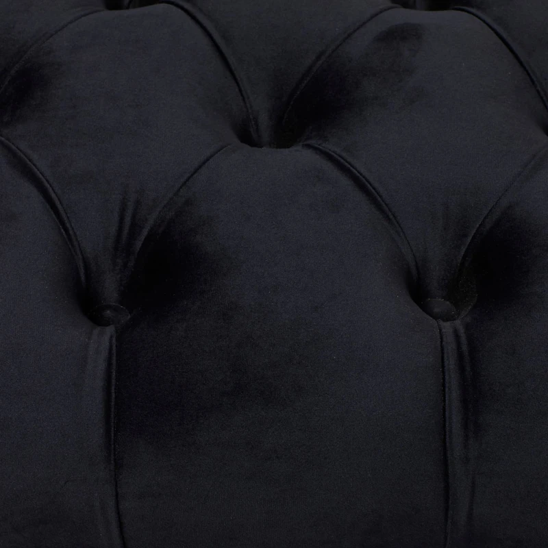 Black Metal Glam Bench, 19" x 39" x 17"