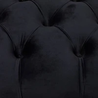 Black Metal Glam Bench, 19" x 39" x 17"