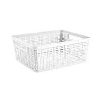 Plastic Wicker Storage Basket by Simply Tidy