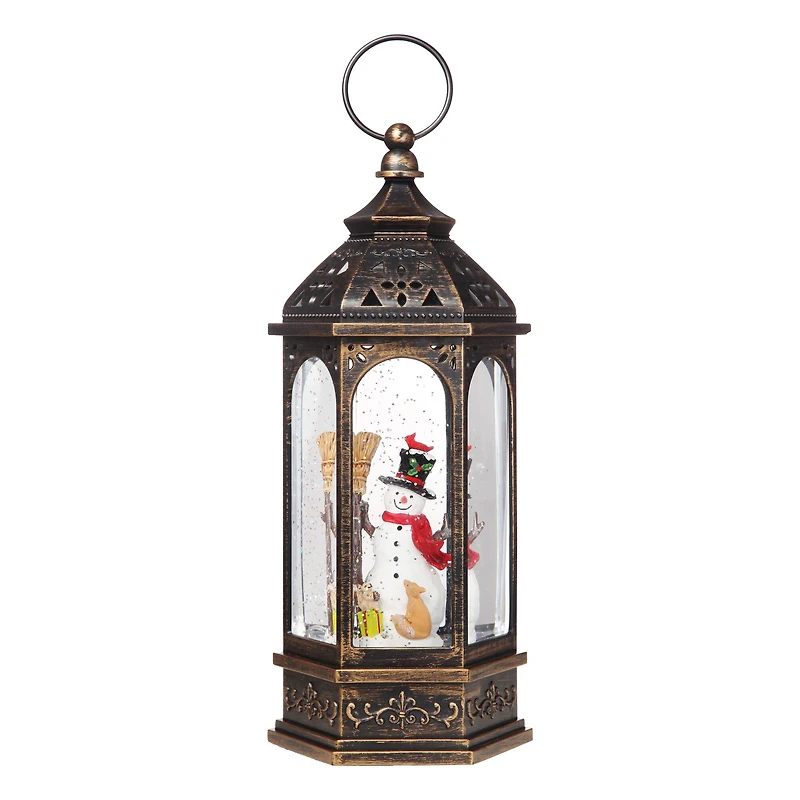 Haute Decor 11" Snowburst™ Plastic Lantern with Snowman