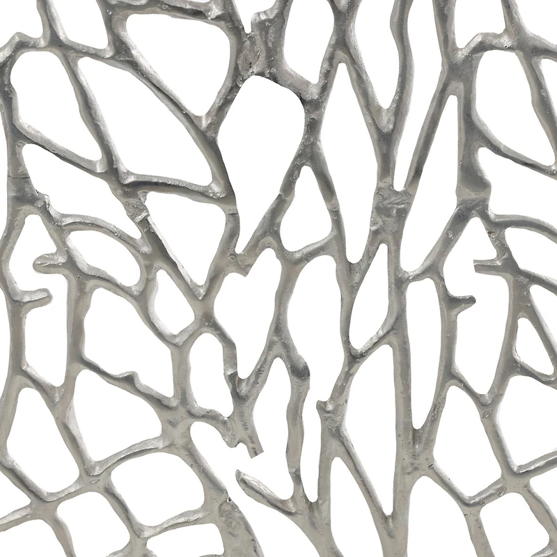 Coral Inspired Single Panel Aluminum Fireplace Screen