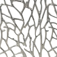 Coral Inspired Single Panel Aluminum Fireplace Screen