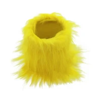 5" Yellow Faux Fur Decorative Container by Ashland®