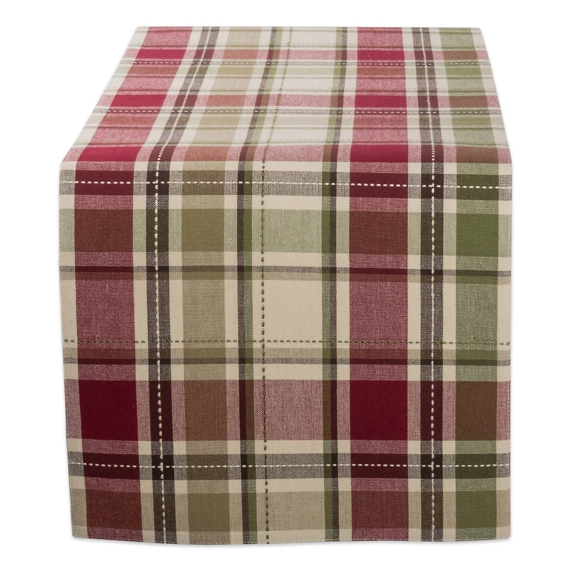Homespun Plaid Table Runner 13" x 72"