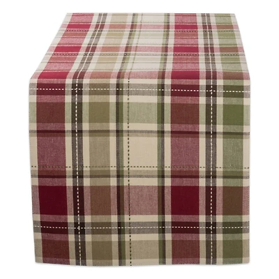 Homespun Plaid Table Runner 13" x 72"