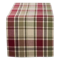 Homespun Plaid Table Runner 13" x 72"