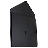 JAM Paper Black Kraft Portfolio with Button and String Closure 12.5" x 16.5"