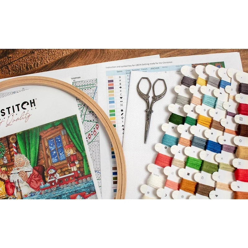 LetiStitch Getting Ready for Christmas Counted Cross Stitch Kit