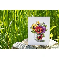 Merejka Pansies and Butterfly Counted Cross Stitch Kit
