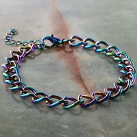 7.5" Oil Slick Curb Charm Bracelet by Bead Landing™