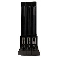 Mind Reader Black Refillable Utensil Dispenser