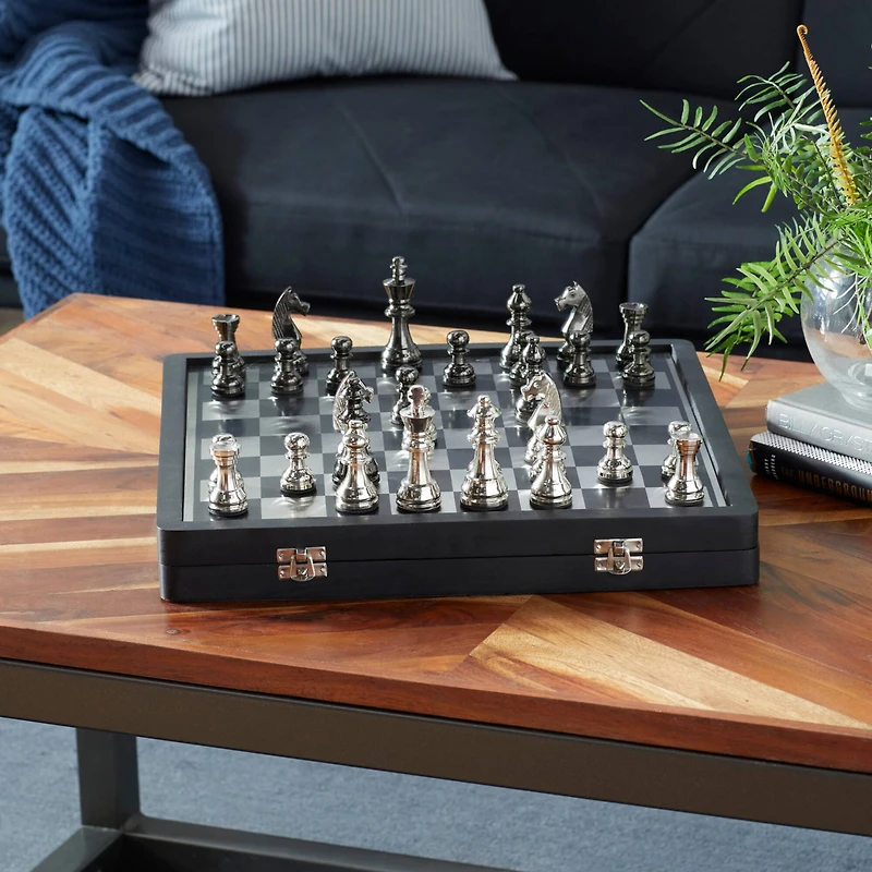 Black Traditional Chess Game Set