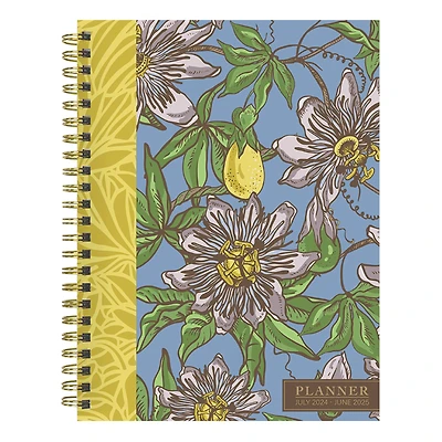 TF Publishing 2024 - 2025 Coastal Flowers Medium Spiral Planner