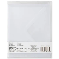 Silver Thank You Cards & Envelopes by Recollections™, 4.25" x 5.5"