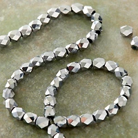 Silver Iridescent Glass Tube Beads, 4mm by Bead Landing™
