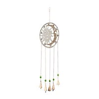 Silver Sun & Moon Metal Eclectic Windchime