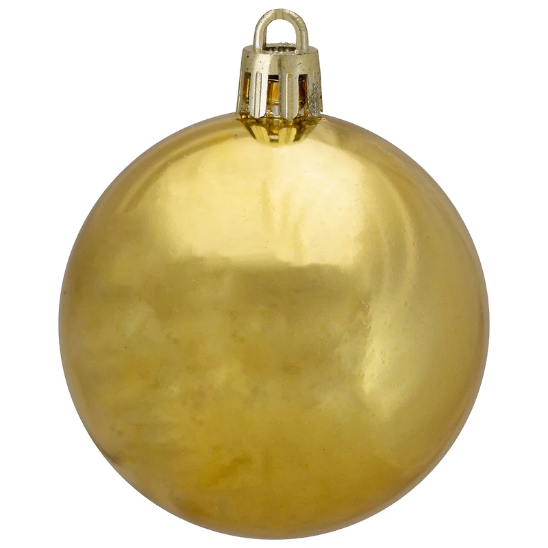 60ct. 2.5" Vegas Gold Shatterproof Shiny Christmas Ball Ornaments