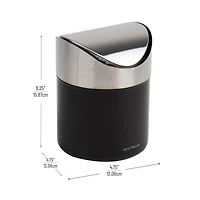 Mind Reader 0.4gal. Black Mini Countertop Trash Can, 2ct.