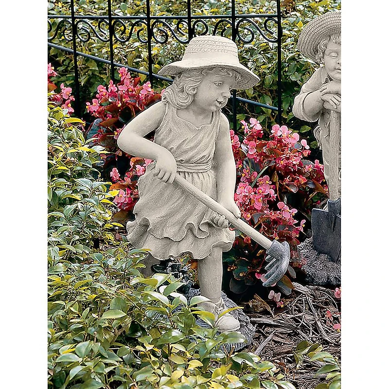 Design Toscano® 20" Rebecca, Young Gardener Sculpture