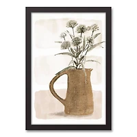 Terracotta Pitcher 12" x 18" Black Framed Canvas