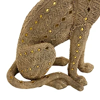 CosmoLiving by Cosmopolitan Gold Polystone Glam Sculpture, 21" x 8" x 14"