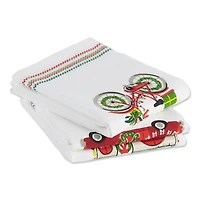 DII® Holidays On Wheels Printed Dishtowel Set