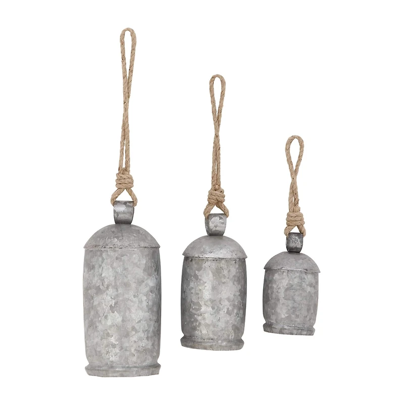 Silver Metal Rustic Windchime Set