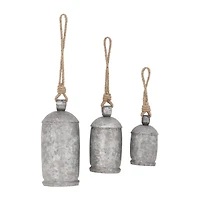 Silver Metal Rustic Windchime Set