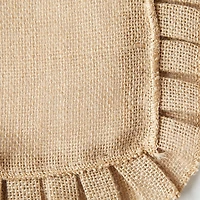 DII® Natural Ruffle Trim Jute Table Runner, 14x72 inch