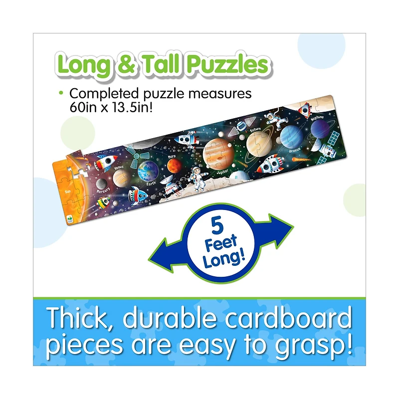 Long & Tall Puzzle - Solar System: 50+ Pcs