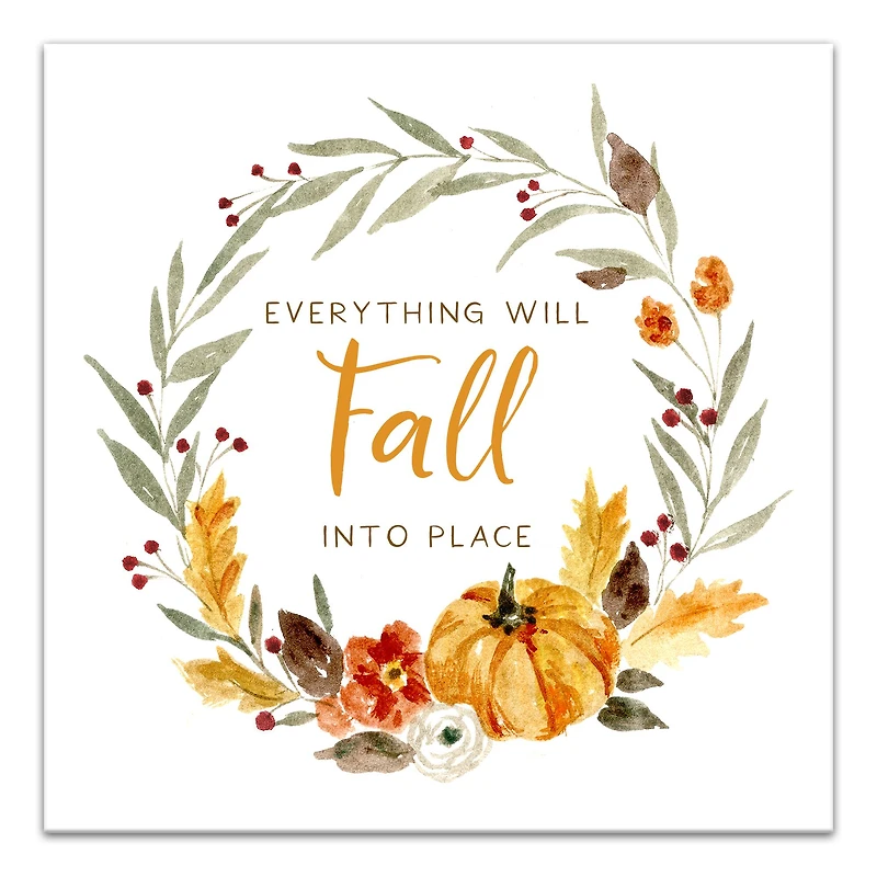 Fall Into Place Canvas Wall Art