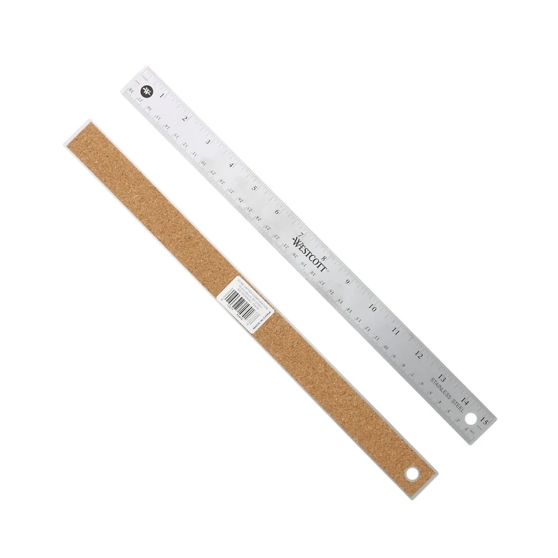 Westcott® C-Thru Flexible Stainless Steel Ruler, 15"