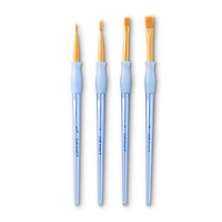 9 Packs: 4 ct. (36 total) Gold Taklon Brush Set by Craft Smart®
