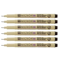 Pigma® Micron™ 08 Fine Line Black Pens, 6ct.