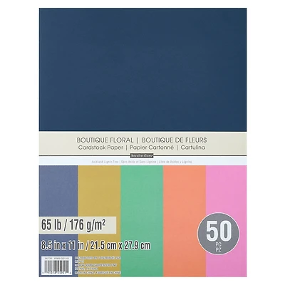 12 Packs: 50 ct. (600 total) Boutique Floral  8.5" x 11" Cardstock Paper by Recollections™