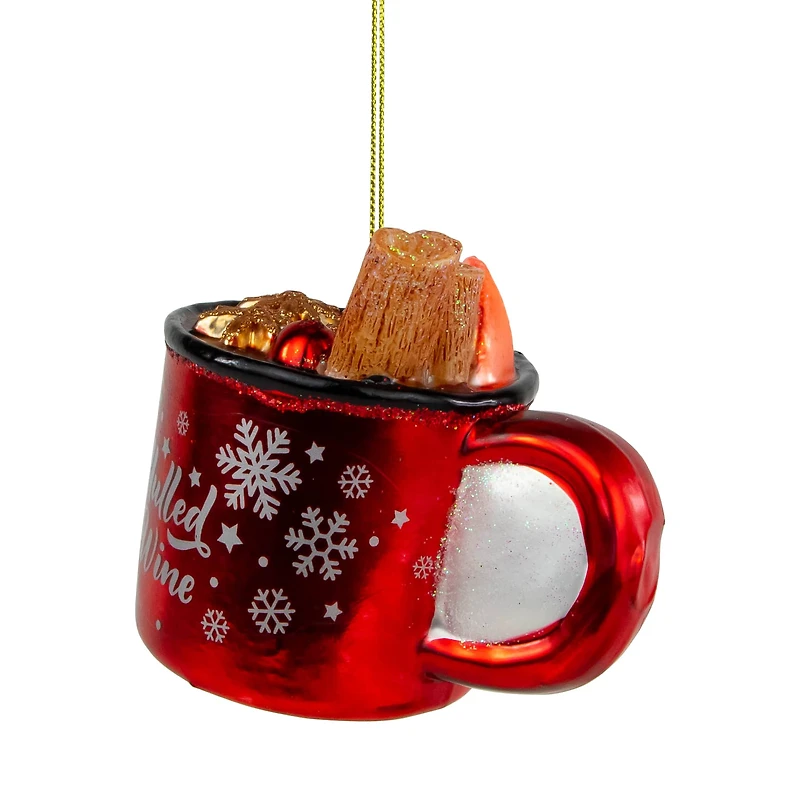 4" Mulled Wine Glass Christmas Ornament