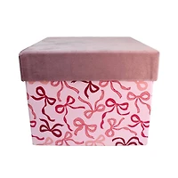 Large Holly Jolly Velvet Lid Gift Box by Ashland®