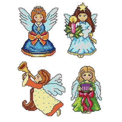 Crafting Spark Angels Plastic Canvas Counted Cross Stitch Kit