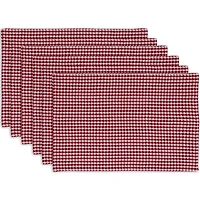Tango Houndstooth Placemat Set, 13" x 19", 6 Piece